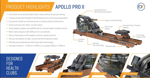 First Degree Apollo Pro 2 Commercial Indoor Rower