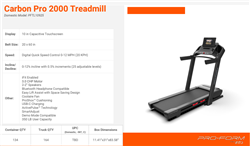 ProForm - Carbon Pro 2000 Folding Treadmill